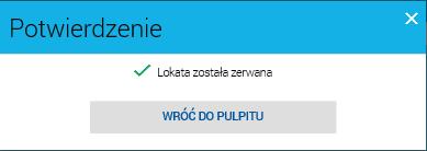 W celu zerwania lokaty należy, w polu PODAJ KOD AUTORYZACYJNY, wpisać kod otrzymany w postaci wiadomości sms, a