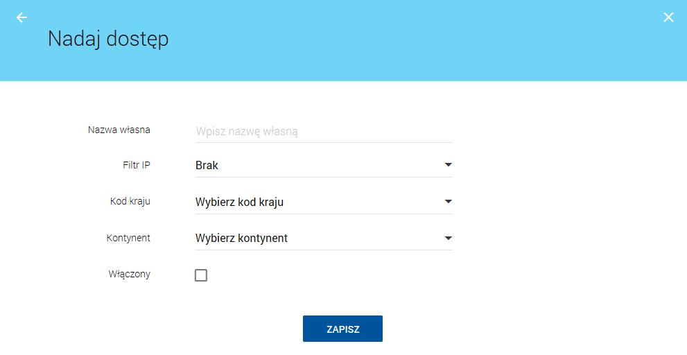 Filtr IP Użytkownik ma możliwość określenia z jakich adresów IP może przeprowadzić logowanie do Usługi Bankowości Elektronicznej. Może to być jeden adres IP, zakres adresów IP, lub maska IP.