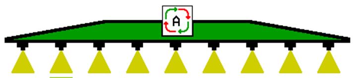10.1.1 Włączanie i wyłączanie Section Control (kontrola sekcji) Praca w polu menu Praca Tryb automatyczny / tryb ręczny Section Control Terminal musi być wyposażony w kontrolę sekcji.