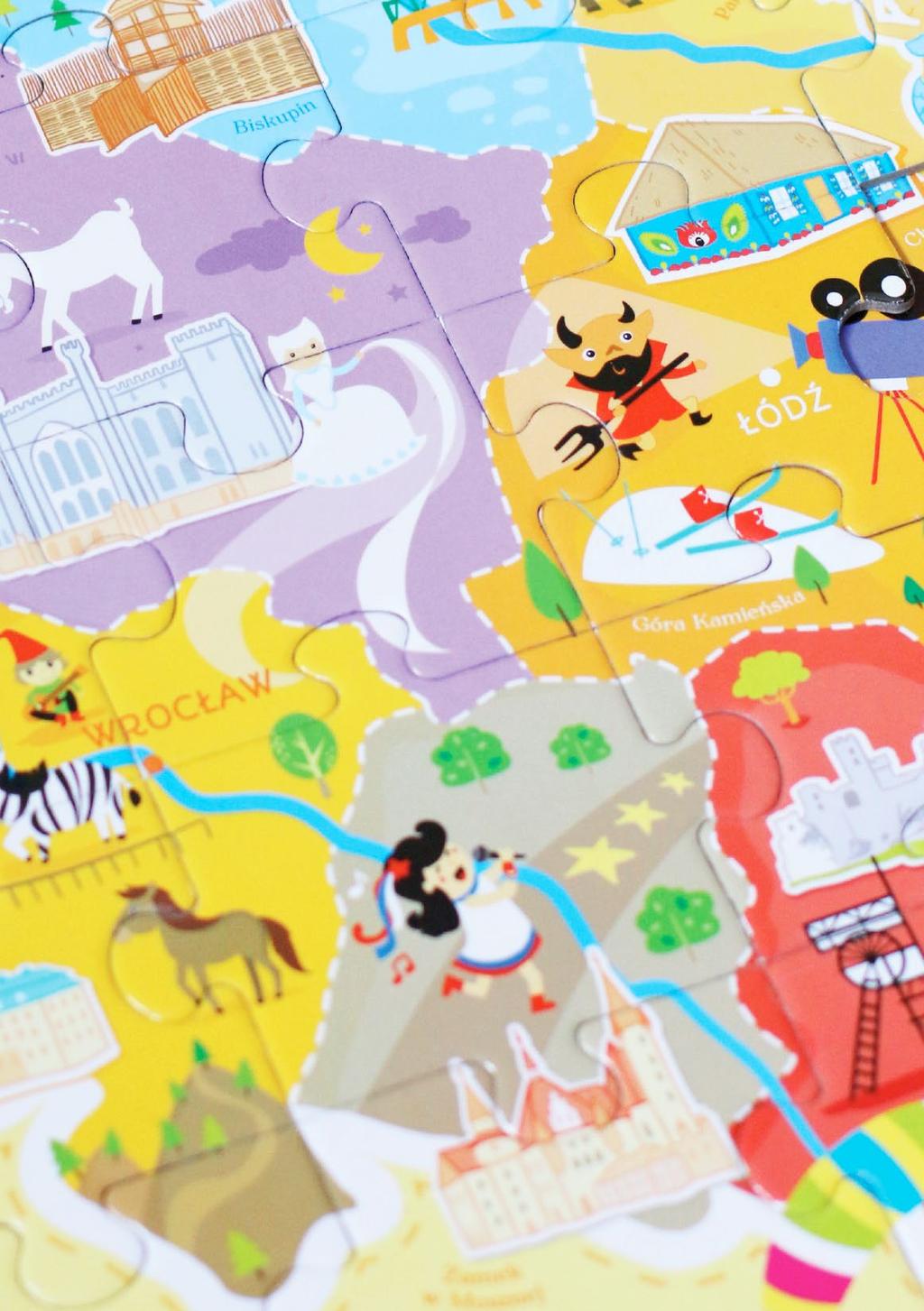 Puzzle Mapa świata Zwierzęta Cena