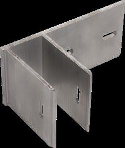 KONSOLA K2 Konsola K2 LOS, czyli suwna jest wyposażona standardowo w otwór fasolkowy 30x11mm. Służy on do zamocowania słupa fasady śrubą M10.