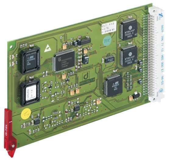 Kart interfejsu telefonicznego Gx-TEL Interfejs G1-TEL (przeznaczony do centrali GE 100), G2-TEL (przeznaczony do centrali GE 200) i G7-TEL (przeznaczony do centrali GE 700) służy do łączenia central