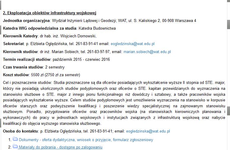 I to już wszystko. Mogą Państwo dowolnie korzystać z serwisu pobierać materiały z wykładów, ćwiczeń.