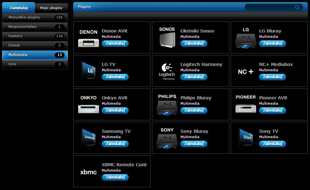 Pluginy Funkcjonalnośæ dodawania pluginów umo liwia ³atw¹ integracjê z systemem FIBARO urz¹dzeñ nieposiadaj¹cych komunikacji Z-Wave, takich jak telewizory Smart TV, stacje pogodowe, czy kamery IP.