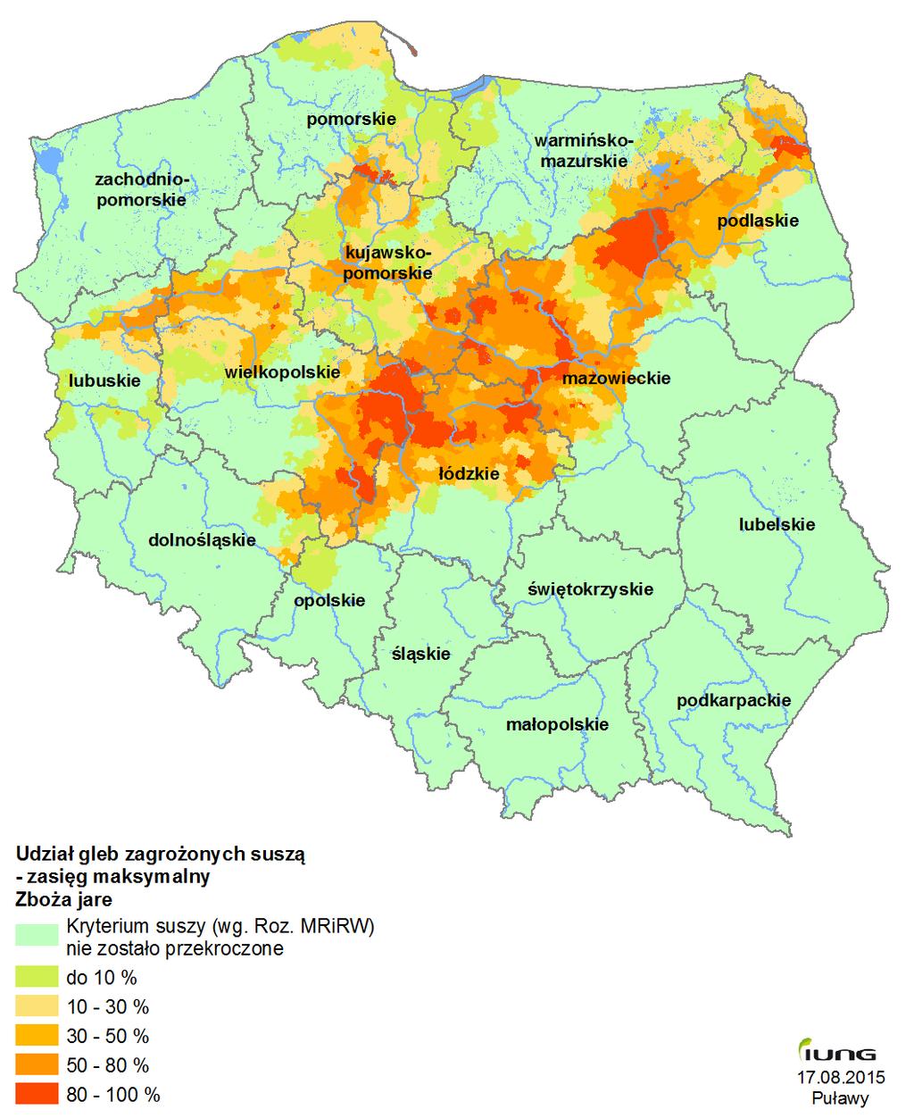 VIII 2015 Zagrożenie suszy dla