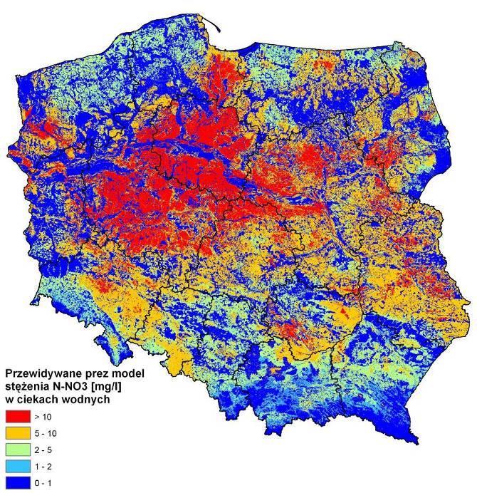 Stężenia azotanów w