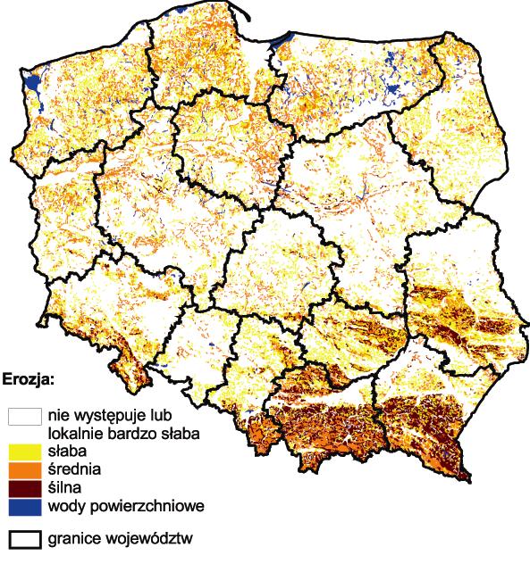 Mapa erozji wodnej