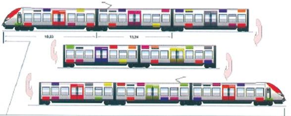 2) długa, długości 112,5 m, składać się będzie z ośmiu wagonów, posadowionych na dziewięciu wózkach 117 zespołów. Opcjonalna transza wynosi 200 dodatkowych zespołów.