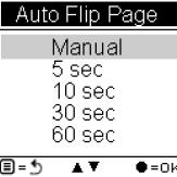 Automatyczne przełączanie strony Użytkownik może włączyd funkcję automatycznego przełączania stron co 5, 10, 30 lub 60 sekund. Albo wybrad ręczne przełączanie stron.
