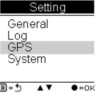 określonej wartości od 1km/h do 5km/h GPS Przejdź do menu GPS aby
