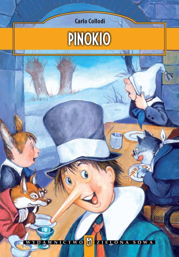 Lubię książkę Pinokio której autorem jest Carlo Collodi, ponieważ stolarz wyrzeźbił kukiełkę, która zmieniła się w chłopca.