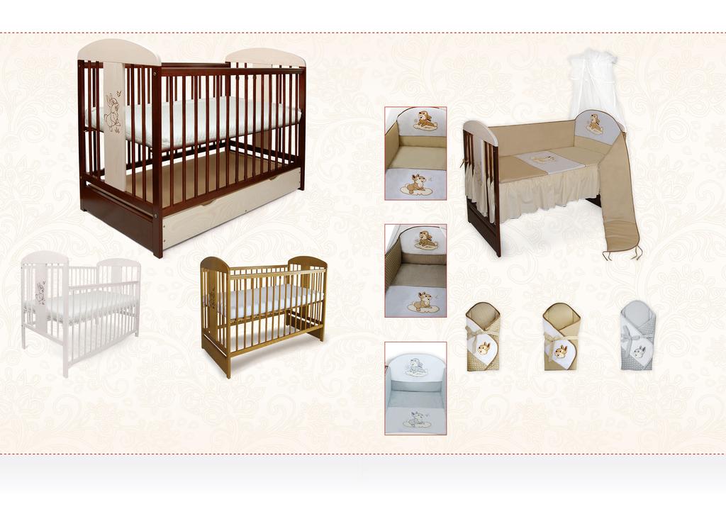 Łóżeczko dziecięce drewniane/ Wooden children s bed TOMI XVIII KRÓLIK KOLEKCJA KRÓLIK Kolekcja pościeli/ Bedding set 15 woal beżowy beige voile woal biały white voile 8 TOMI XVIII opcja łóżeczka z