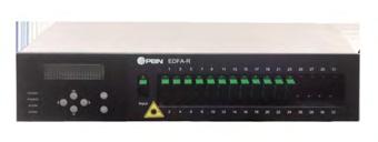 Optyka stacyjna WZMACNIACZE OPTYCZNE EDFA-R - wzmacniacz optyczny 19 1RU/2RU z redundantnymi zasilaczami Wzmacniacz optyczny EDFA-R z redundantnymi zasilaczami zapewnia wysoce stabilny sygnał
