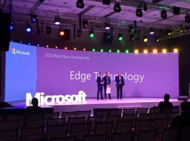 Microsoft Best New Partnership 2016 Reprezentant najlepszych polskich start-up ów na spotkaniu Satya Nadella z wicepremierem Mateuszem Morawieckim PRZEŁOŻENIE NA WYNIKI 20 mln złotych od 100+