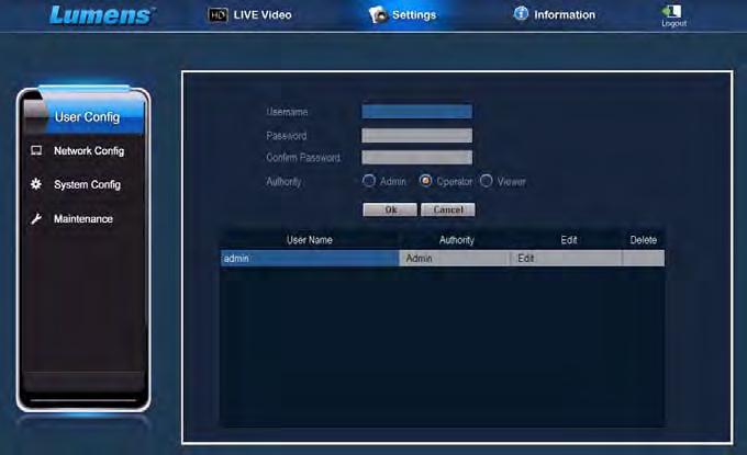6. Proszę kliknąć [LIVE Video] albo odwrócić VLC Player aby oglądać obraz na żywo. <Uwaga> Po użyciu, proszę zresetować aby usunąć [Enable Multicast]. 6.23.