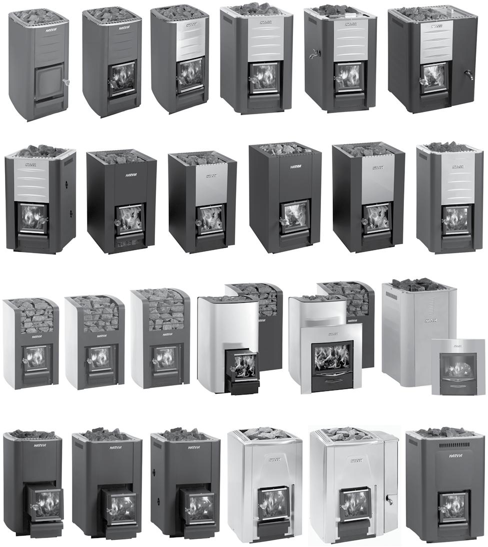 HARVIA M1, M2, M3, M3 SL, 20 Pro, 26 Pro, 36, 20 SL, 20 Duo, 36 Duo, 20 ES Pro/S, 20 RS/LS Pro, 20 Boiler, 20 SL Boiler, Classic 140, Classic 140 SL, Classic 220, Classic 280, Classic 220 Duo,