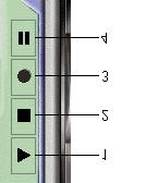 Rysunek 49: Opis funkcji 1 Start Playback Odtwarzanie filmu wideo 2 Stop recording/playback Zatrzymanie nagrywania lub odtwarania wideo 3 Start Recording Rozpoczęcie nagrywania 4 Pause Przerwa Tabela