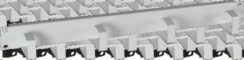 Panel porządkujący 19'' 1U, 4 uchwyty,
