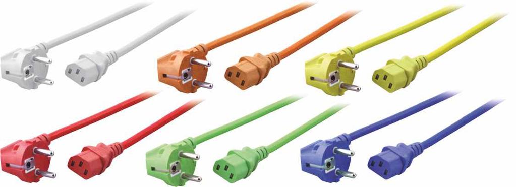 03 SZAFY TELEINFORMATYCZNE Kable zasilające Kabel zasilający Schuko 90 - C13 180 Umożliwia