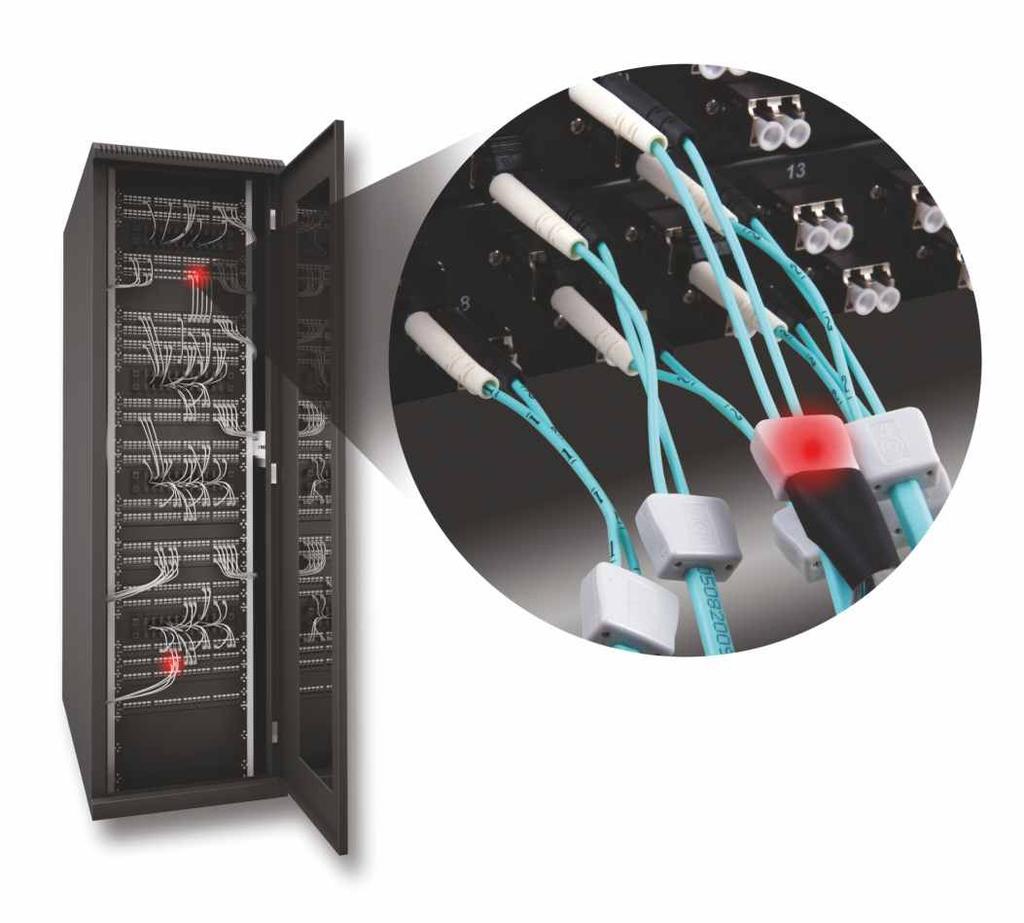 Patchcordy światłowodowe z identyfikacją LED Patchcordy światłowodowe z identyfikacją LED Patchcordy światłowodowe z zintegrowaną wkładką LED, pozwalającą na łatwą