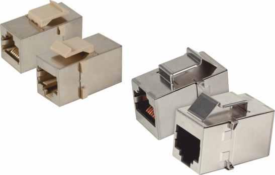 Adapter Snap-In, gniazdo / gniazdo kątowy 90, kat. 6 FTP Adapter kat.