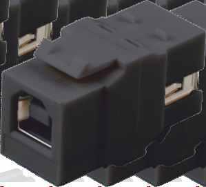 adapterem Cinch czarny gniazdo / gniazdo, biały pierścień EB495 Adapter Keystone z adapterem