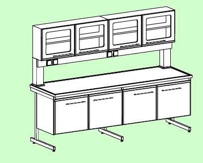 Nadstawka 88 2400mm 1800mm Laminat, aglodrom, lita ceramika Półkowa 89