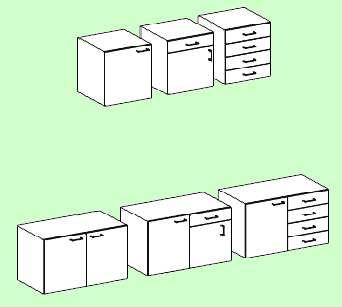 XIII. MEBLE LABORATORYJNE Szafki laboratoryjne Standardowe moduły szafkowe do aranżacji