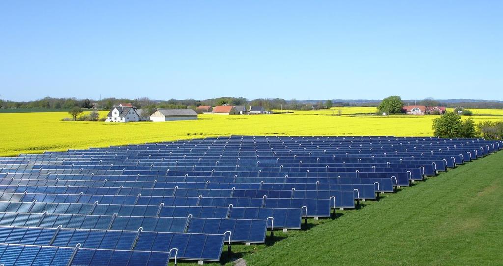 Zapotrzebowanie terenu na wytworzenie jednostki energii z OZE Rodzaj przetworników/konwersji energii GJ/ha