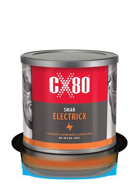 CX80 SMAR ELECTRICX Smar plastyczny na bazie olejów syntetycznych. Przeznaczony do smarowania każdego typu maszyn pracujących w wysokich temperaturach, lekko obciążonych mechanicznie.