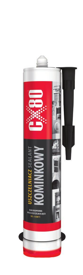 CX80 SEALANT USZCZELNIACZ KOMINKOWY OGNIOODPORNA MASA USZCZELNIAJĄCA.