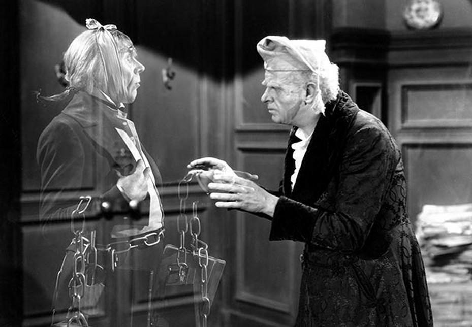 Reginald Owen, Leo G Carroll jako duch Marley a, A Christmas Carol, produkcja Joseph L.