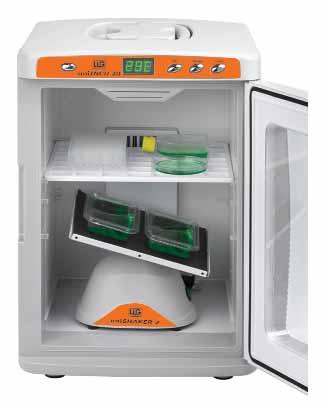 Inkubatory dostarczane są z jednym statywem Multirack, umożliwiającym jednoczesną inkubację nawet 8 płytek głębokodołkowych, jedną półką oraz jednym termometrem. Specyfikacja Zakres temp.