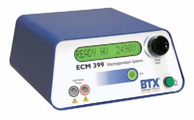 ECM 99 są idealne w podstawowych aplikacjach naukowych oraz podczas zajęć dydaktycznych. Łatwe w obsłudze, niedrogie, kompaktowe i przenośne. BTX Aplikacje: transformacja drożdży, grzybów i bakterii.