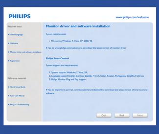 3. Optymalizacja obrazu Uruchomienie w oknie Standard (Standardowe) Menu Adjust (Dostosuj) Menu
