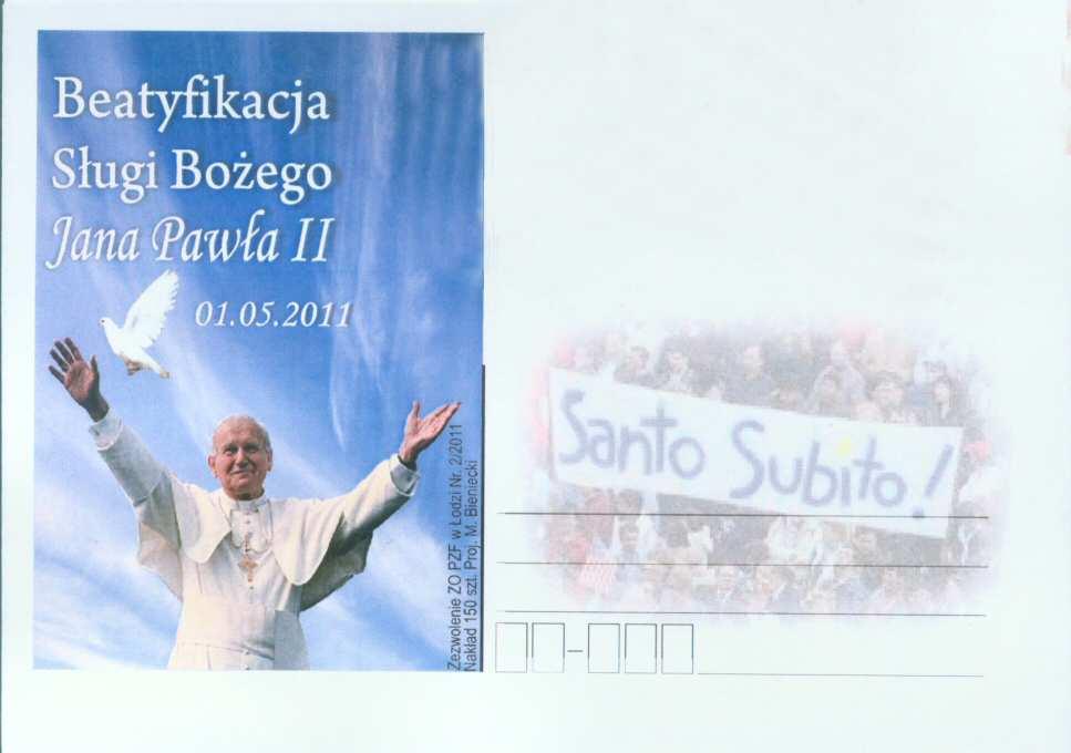 Beatyfikacja Sługi Bożego Jana Pawła II. 01.05. 2011. Proj. M. Bieniecki.