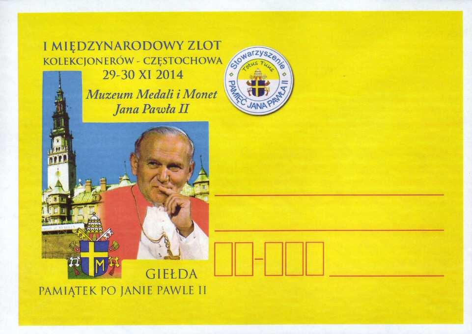 Dhx-34 2014 Dhx-35 2014 koperta Stowarzyszenie Pamięć Jana Pawła II.
