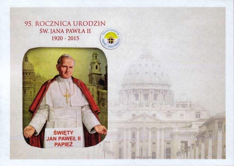 koperta Stowarzyszenie Pamięć Jana Pawła II. 95. ROCZNICA URODZIN ŚW.