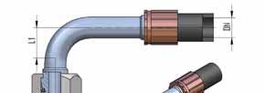 Końcówka stożkowa kątowa 90 0 do gniazda 24 0 z pierścieniem uszczelniającym H17 wg ISO 12151-2 / ISO 8434-1 & ISO 8434-4, DIN 20078 rednica w a DN rednica zewn trzna rurki [ mm ] L 1 [ mm M Odmiana