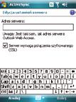 W polu Adres serwera, wprowadź nazwę uruchomionego serwera Exchange Server, a