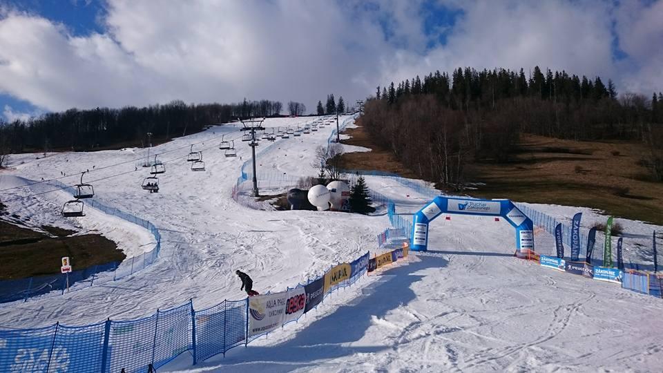 elektroniczny pomiar czasu + tablice świetlną - ustawienie slalomu lub giganta lub slalomu snowboardowego - 2 przejazdy - zabezpieczenie trasy - 4