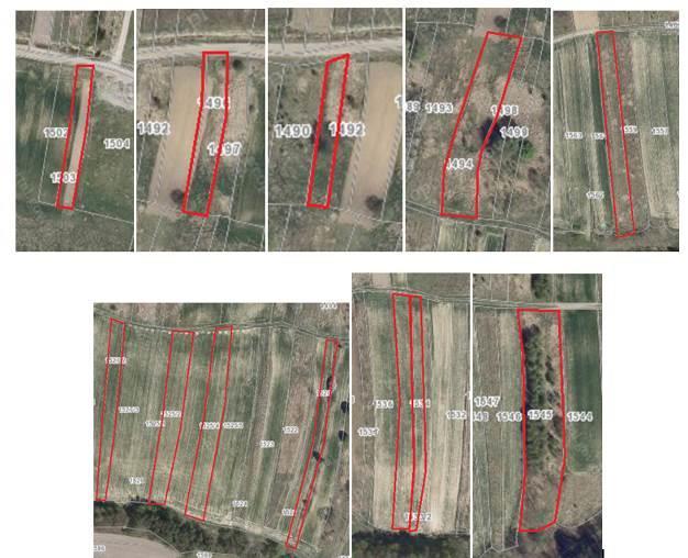 0,16 ha, 1525/2 o pow. 0,26 ha, 1525/4 o pow. 0,27 ha, 1527/2 o pow. 0,15 ha, 1534 o pow. 0,10 ha, 1535 o pow. 0,17 ha, 1545 o pow. 0,28 ha, 1560 o pow. 0,21 ha.
