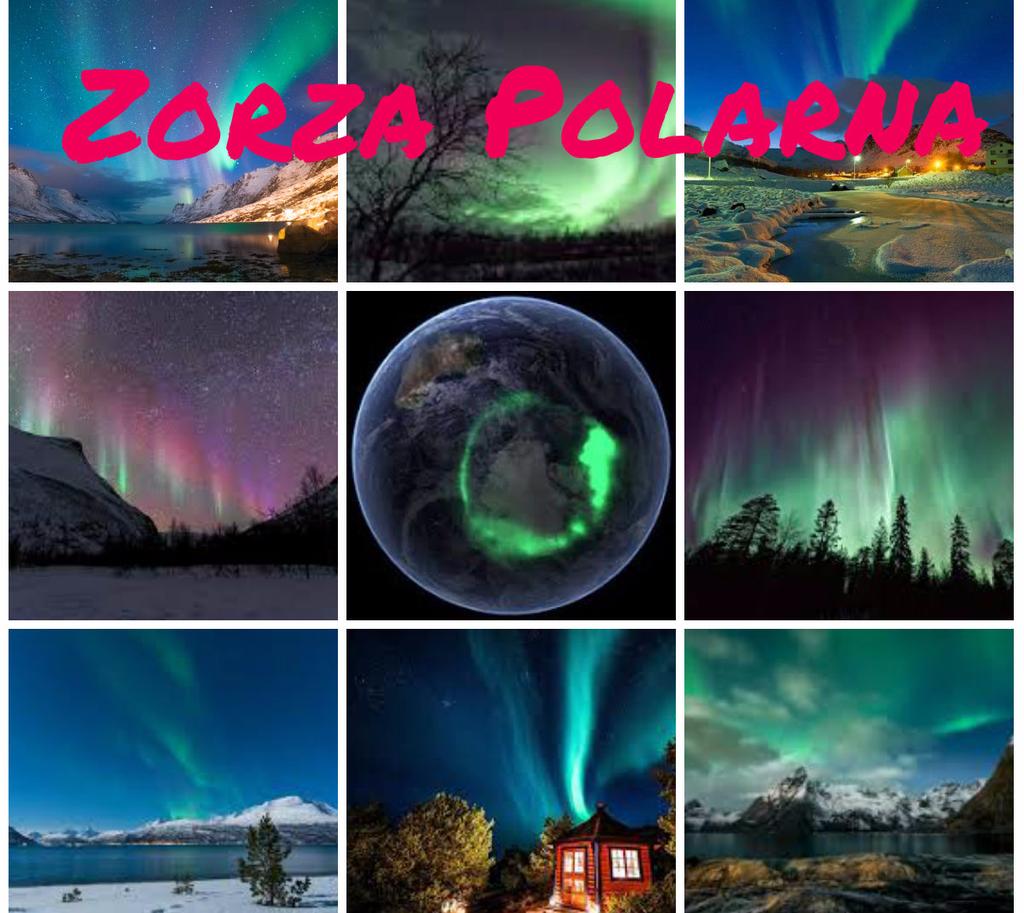 prowadzącej z Åndalsnes do Geiranger OG Rozróżnia się typy systematyczne zórz: pasma, łuki, kurtyny, promienie, korony i inne Kolor zorzy zależy również od określonego gazu oraz od wysokości, na
