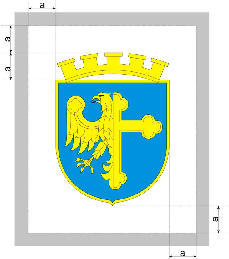 1.2 Herb - wersja ochronna Obszar ochronny to określona modułowo, minimalna strefa chroniąca znak firmowy przed zewnętrzną ingerencja graficzną.