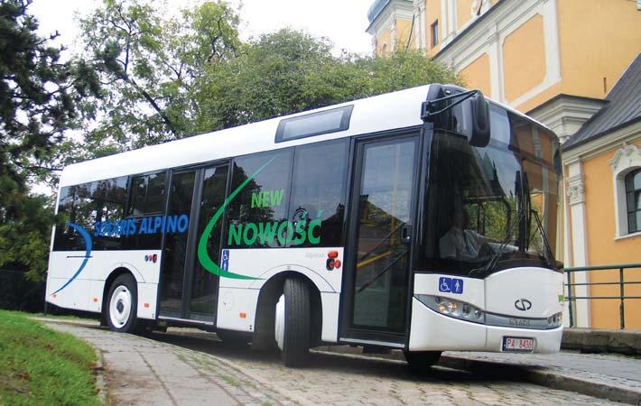 Solaris Alpino jest najmniejszym miejskim autobusem produkowanym w Bolechowie Pierwszy autobus z silnikiem EEV w barwach MPK Olsztyn Niskowejściowy Urbino napędzany sprężonym gazem ziemnym,