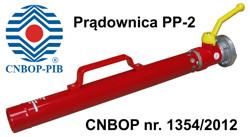 Prądownice pianowe 15 000 Prądownica piany ciężkiej PP 200 (PP-2) (CNBOP) Służy do wytwarzania piany ciężkiej (liczba spienienia poniżej 20) za pomocą synte tycznych i proteinowych pianotwórczych
