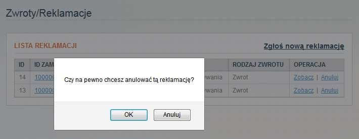 Lista reklamacji admin Aby przeglądać reklamacje zgłoszone przez klientów należy zalogować się do panelu