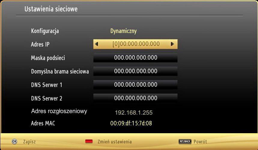 Oznacza to, że połączenie zostało ustanowione. Aby rozłączyć się z siecią, powinieneś podświetlić status konfiguracji i nacisnąć OK.