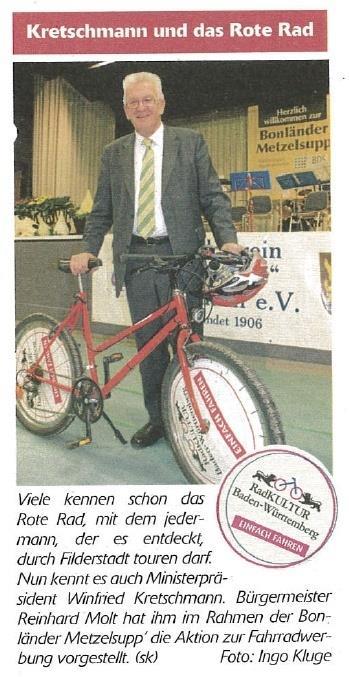 Czerwony rower i premier kraju