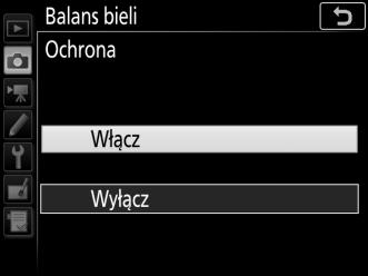 5 Skopiuj wartość balansu bieli. Naciśnij J, aby skopiować wartość balansu bieli dla wyróżnionego zdjęcia do wybranej pozycji pamięci.